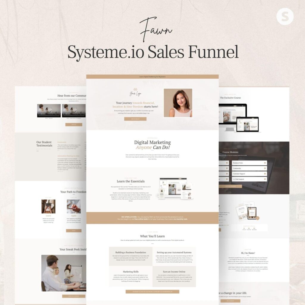 Fawn Minimal Sales Funnel